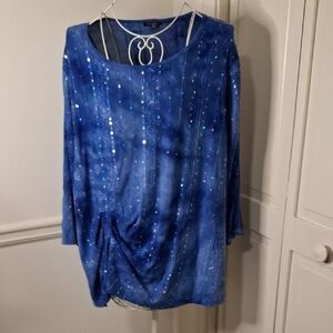 Sami & Jo Shimmering Blue Blouse